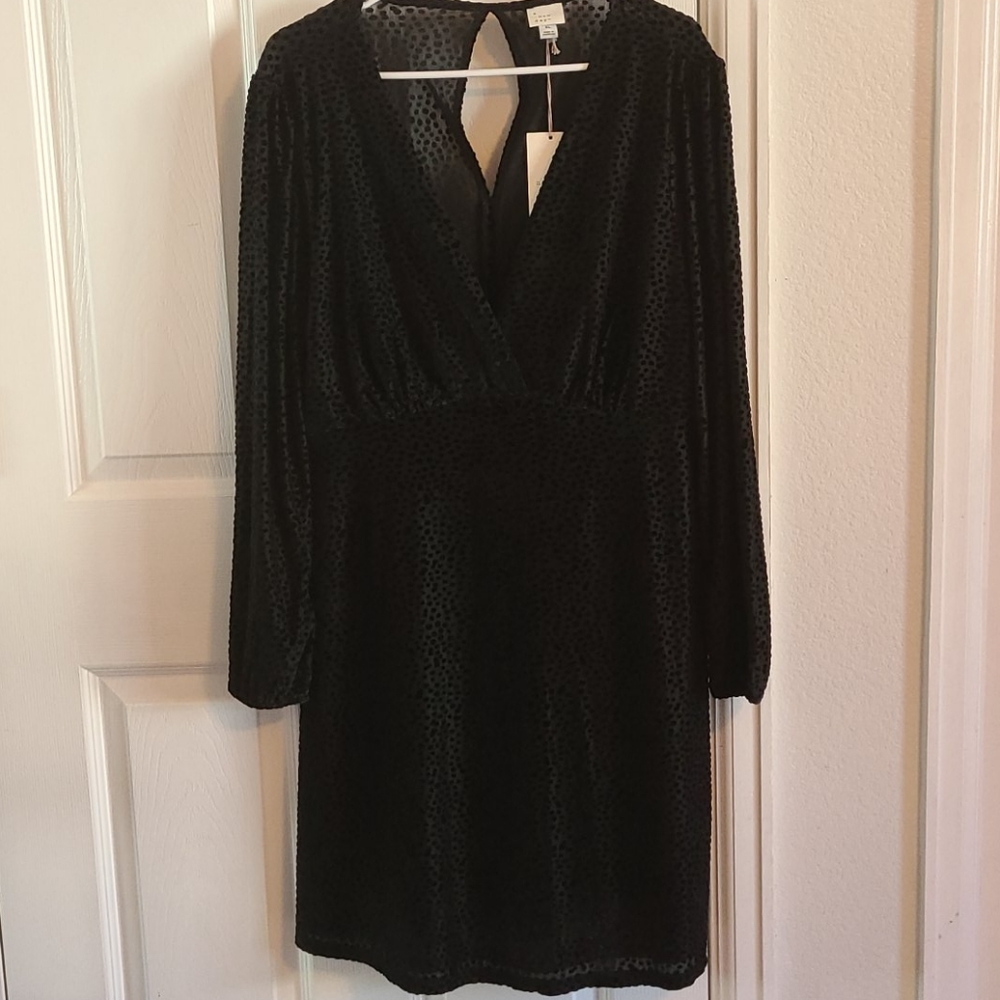 A New Day Black Long Sleeve Dress